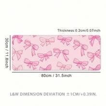 Extra Large Gaming Mouse Pad - Extendable Thickened Desk Mat, Non-Slip Rubber Base, Precision Stitched Edges, Durable, Suitable For Daily Office Use - Bow Pattern - 40 X 90 - View 6