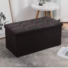Folding Storage Ottoman Cushion Bench Seat Toy Box 76cm - GB036 - View 5