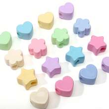 5/10pcs Minimalist Acrylic Beads, Star, Heart, Petal Shapes, Suitable For DIY Phone Charms, Keychains, Jewelry Accessories, Holiday Gifts - Multicolor - View 7