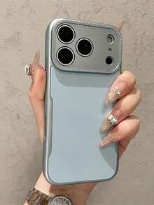 奢華啞光純色防摔手機保護殼，適用於 iPhone 17 Pro Max 17 Pro 16 15 14 13 Pro Max Plus，柔軟背蓋 - 遠峰藍 - 查看 1