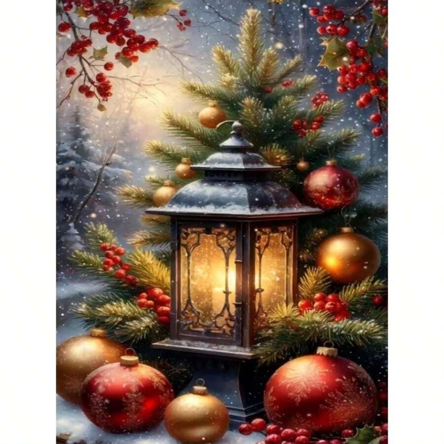 1PC DIY 5D Diamond Painting Kit Christmas Theme Pattern - Round Full Drill Diamond Art Mosaic Craft, Home Wall Decor, Unframed - No Frame - View 1