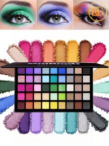 beauty glazed Matte And Pearlescent Eyeshadow Palette, High Pigment Eyeshadow Palette, Glossy Cream Pearlescent Metallic Shimmer Travel Eyeshadow Palette - Multicolor - View 1