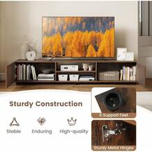 2026 NEW : TV Unit 70 Inch TVs, 160cm TV Stand Cabinet (Rustic Brown) - Rustic Brown - View 8