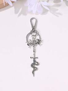 1pc Halloween Cross Heart Bat Skull Skeleton Spider Spider Web Star Dice Sword Backpack Charm Creative Gift - Multicolor - View 12