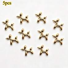 5/10/15pcs Cute Gold Balloon Dog Fridge Magnets, Mini Refrigerator Magnets, Fun Fridge Accessories Kitchen Decor - Gold - View 10
