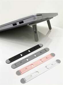 1pc Adjustable And Foldable Laptop Stand, Keyboard Stand, Tablet Stand, Heat Dissipation Design, Adjustable Height, Improved Visual, Lightweight Material, Suitable For Home, Office, Dorm, Car Travel | Holiday Gift - View 3