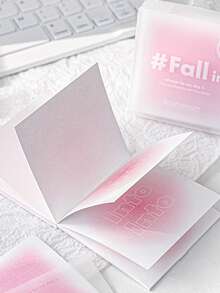 112Sheets Gradient Translucent Sticky Notes Set With Mini Stickers, Cute Aesthetic Vellum Memo Pad For Scrapbooking Journaling School Supplies - Multicolor - View 5