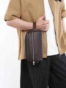Men's Business PU Large Capacity Clutch Bag With Combination Lock, Anti-Theft Design, Travel Organizer Bag, Toiletry Bag, Multi-Card Wristlet, 2 Colors Available, Gift For Boyfriend - Clutch Bag - View 11