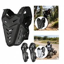 1 Set Armadura de Motocicleta Protección de Pecho y Espalda Codos para Ciclismo Hombre y Mujer Equipo de Protección para Motocicleta Off-Road Esencial Universal para Montar Regalo para Motociclista - A - Ver 12