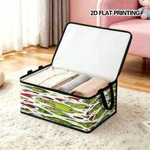 The Grinch Green Furry Monster Christmas Foldable Storage Box With Lid, Dust-Proof Clothes Organizer, Large Capacity Clothes And Toys Storage Box, Home Storage Box, Car Storage Box, Multi-Functional Storage Box, Christmas Gift For Family And Friends, Halloween Costume Prop - Multi-color - View 4