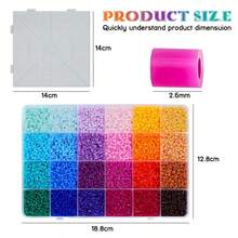 SMI Fine Set Manik-Manik Perler 2,6mm Isi 50.400pcs (Kit Manik-Manik Buatan Tangan) - 144 Warna, Termasuk Alat dan Aksesoris, Cocok untuk Ulang Tahun dan Hari Raya - MultiWarna - View 2