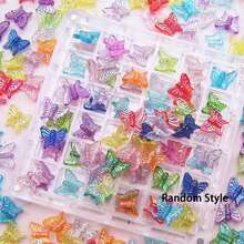 ABS Gold-Rimmed Faux Shell Petal Pendant, Random Mixed Color Glossy Shell Charm, DIY Bracelet Necklace Handmade Jewelry Making Accessories - Multicolor - View 24