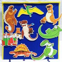 Quixorblex 1 Set Dinosaur Goodnight Felt Story , Storytelling Props, Educational Teaching Aid, Bedtime Learning Tool, Role Play & Classroom Learning Supplies - Multicolor - View 13