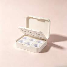 1pc 6-Grid White Palette Box, Nail Gel Color White Multi-Compartment Storage Box, Outdoor Painting Watercolor Storage Container, Portable Nail Polish Gel Paint Display Box - Multicolor - View 6