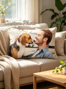 Gối thú cưng sọc tùy chỉnh, gối mèo/chó cá nhân hóa với ảnh/tên thú cưng, gối tựa mèo cá nhân hóa, gối ảnh mèo, đệm ảnh thú cưng - Nhiều màu - Xem 3