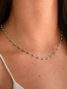 1pc Stainless Steel Women's Necklace, Pearl Collarbone Chain, Smile Design Thin Chain Necklace, 3 Freshwater Pearl Pendant, Autumn Gentle Luxury Style, Gold Versatile Design, Suitable For Women's Daily Commute, Dating, Gathering, Daily Outfit, Holiday Outing, Friends, Besties, Christmas And Other Festival Gifts - necklace - View 1