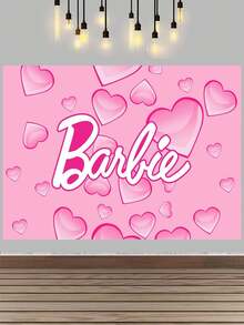 MASSDI Backdrop, Personalized Polyester Party Backdrop, Pink Heart Birthday Print, Vivid HD Pattern, Lightweight Wrinkle-Resistant Fabric, Easy Hanging, Photo Booth Background, Celebration Decor, Party Favor, Holiday Gift Accessory - Multiple Styles - View 13
