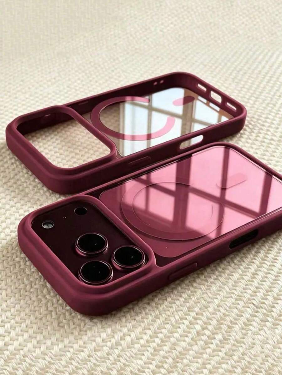 Luxury Transparent Clear Hard Magnetic Phone Case Compatible With IPhone 18 17 Pro Max16 15 14 13 Pro Max 17 Air Wireless Charging Shockproof Bumper Cover