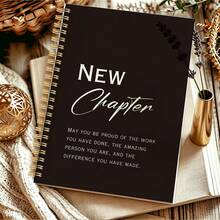 1pc A5 "New Chapter" Spiral Notebook, Suitable As A Farewell Gift For Female Colleagues, Inspiring Retirement And New Job Gift, Thank You Farewell Gift For Friends And Colleagues - 5.5x8.3in - View 5