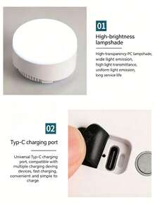 1pc Mini Portable LED Camping Light, LED Night Light, USB Light, Handheld Lantern, Emergency Light, Adjustable Brightness, 2400mAh Rechargeable Battery Powered, Hanging, Handheld, Magnetic - Handheld Lantern - View 9