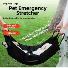 Pet Emergency Stretcher For Injured Dogs And Small Animals, Foldable Portable Pet Rescue Carrier, Polyester Soft-Sided Pet Sling For Large Pets, Supportive Animal Transport Hammock,Black,Green. - Multicolor - View 2
