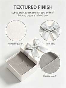 Set Of 8, White Bow Decor Gift Boxes With Paper Tote Bags, For Holiday Gathering, Birthday Party Celebration, Portable Reusable, Gift Packaging Kit, For Jewelry Packing, Present Wrapping, Daily & Business Gifting - Grayish White - View 2