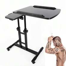 Tattoo Workstation Tattoo Table Double Adjustable 360 Degree Rotation Professional Salon Tattoo Storage Table With Wheel - HP-wMTZXL-134@Default - View 2