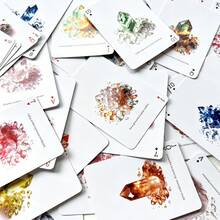 1 Set Of Board Game Playing Cards, Travel Portable Poker Card Set, 54 Crystal Pattern Collectible Cards, Fun Indoor Game Cards, Crystal Cards For Party And Gift - Multicolor - View 2