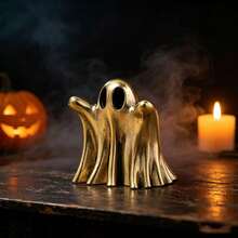 Patung Hantu Berongga Antik dari Kuningan dengan Tampilan Usang, Ornamen Dekoratif untuk Dekorasi Rumah Halloween - 1PC - View 6