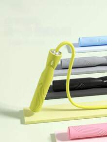 Yuke 1pc Adjustable PVC Speed Jump Rope, Bearing Anti‑Tangle Skipping Rope, Non‑Slip Handle Fitness Workout Equipment For Indoor Outdoor Exercise - Multicolor - View 4