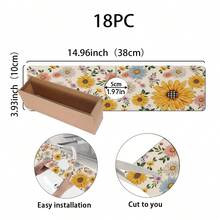1pc Floral Pattern Sink Faucet Absorbent Mat, Drainage Mat, Suitable For Kitchen, Bathroom Sink, Countertop, Drainage Mat, Diatomaceous Earth Material, Trimmable, Quick-Drying Mat - Multicolor - View 11