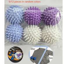 Reusable Laundry Ball Set (4pcs, Random Color) - Remove Lint, Soften Clothes, Prevent Tangling, Reduce Wrinkles, No Electricity Needed. Laundry Accessories, Extra Large Laundry Dryer Balls, Washing Machine Balls, Drying Balls, Dryer Sheets, Clothing - Multicolor - View 15