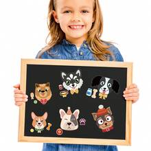 somoving 6/12pcs Cartoon Dog Stickers, Children DIY Dress-Up Stickers, Holiday Party Gift Bag Fillers, Classroom Craft Stickers - Multicolor - View 5