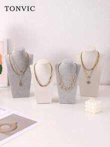 TONVIC 1pc Chain Necklace Display Stand, H-Shaped Pendant Necklace Jewelry Storage Rack - Multicolor - View 2