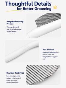 A Set Of Pet Combs, Including A Grooming Comb, Detangling Comb, And Facial Cleaning Comb For Cats And Dogs. The Detangling And Loose Fur Comb Is Suitable For Cats, Kittens, Puppies, And Dogs. - View 7