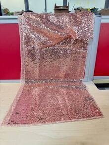 180*30cm Gold/Silver/Pink/Sequin Table Runner, Luxury Rhinestone Vintage Style, Suitable For Christmas, Wedding And Various Banquets, 1pc - 1 YEAR - View 2