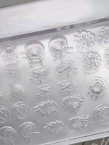 قالب سيليكون 1 قطعة لصنع عيون أزرار الدمى، قالب ثلاثي الأبعاد DIY لفن الأظافر، قالب شفاف - شفاف - مشاهدة 3