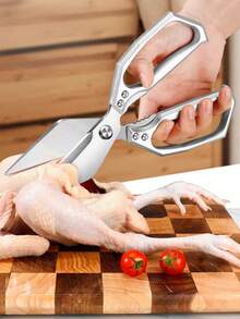 1pc Large Poultry Scissors, Kitchen Shears, Fish Bone Scissors, Multi-Function Stainless Steel Chicken Bone Scissors, Suitable For Cutting Chicken, Duck And Fish, Baking And Meal Preparation, High-Quality Kitchen Utensils. Thanksgiving Turkey - Multicolor - View 3