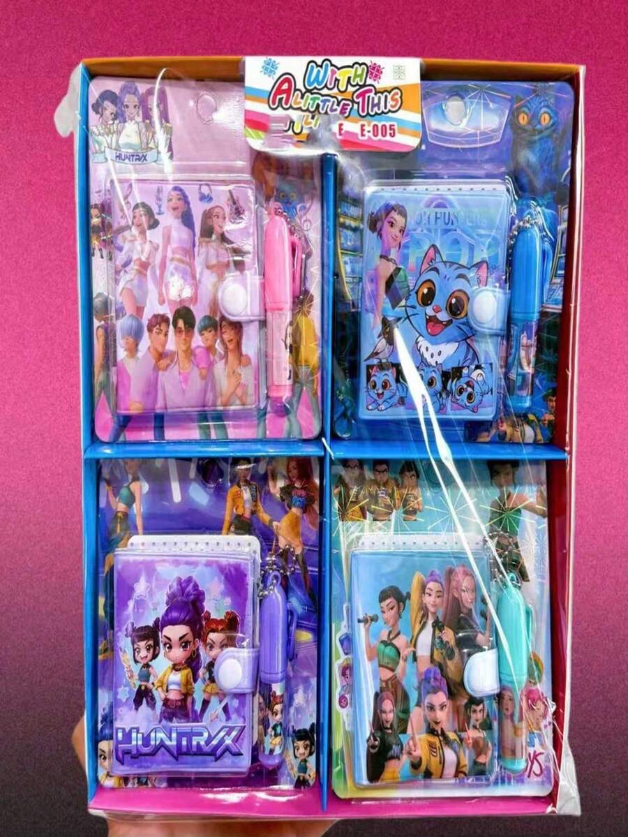 Hasbro 2pcs/1set Kpop DemonHuntes Set Alat Tulis Musim Kembali ke Sekolah, Buku Catatan Kartun yang Sangat Menarik, Perencana Portabel, Hadiah untuk Pecinta Alat Tulis, Praktis dan Bergaya - Berbagai gaya - View 1