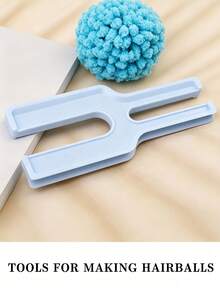 2pcs Set | Includes 1 DIY Pom Pom Maker And 1 Sewing Scissors - Heavy Duty Yarn Pom Pom Maker With Adjustable Ring And Mechanism, Sky Blue Handmade Machine, Suitable For Knitted, Yarn, Ribbon, Tassel - For Knitting, Crochet, Party - Various - View 2