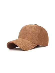 1 Pc Baseball Cap Unisex Casual Dad Hat,Sports Travel And Daily Street Look, 5-Color, Thick, Corduroy Material, Fashion-Forward - Multicolor - View 12