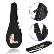 1pc Badminton Racket Bag, Shoulder Bag, Sports Equipment Storage Bag, Protective Cover, Portable Sports Storage Bag, Sports Equipment Accessories - Black - View 11