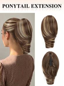 nimoki 10 Inch Claw Ponytail Wig, Heat-Resistant Synthetic Fiber Material, Elegant Hair Claw For Women, Suitable For Christmas, Halloween, Music Festivals And Daily Wear - Multicolor - View 14
