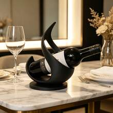 1pc Decorative Wine Bottle Rack Sculpture Ornament, Creative Multi-Functional Desktop Wine Storage Decor, Modern Kitchen Bar Counter Autumn Home Decoration, PLA Material, Minimalist Style, Wine Rack Sculpture, Suitable For Enthusiasts Collectors Holiday Gift - Multicolor - View 2