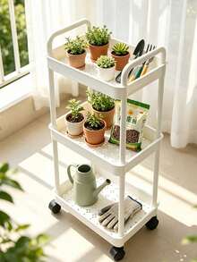 Multi-Layer Rolling Cart Storage Rack, Mobile Multi-Function Cart With Smooth Rolling Wheels, Movable Storage Basket, Kitchen Bathroom Bedside Snack Storage Rack, Bedroom And Bathroom Multi-Layer Shelf, Space-Saving Practical Rolling Cart, Mobile Storage Cart, Easy-To-Clean Plastic Shelf For Storing Cans, Kitchen Home Accessories, Suitable For Bathroom, Kitchen, Living Room - Easy To Assemble, Vertical Compact - Multicolor - View 5