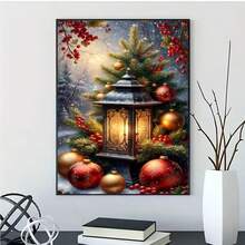 1PC DIY 5D Diamond Painting Kit Christmas Theme Pattern - Round Full Drill Diamond Art Mosaic Craft, Home Wall Decor, Unframed - No Frame - View 2