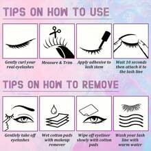 10 Pairs 3D Exquisite False Eyelashes, Fluffy And Lightweight, Cat Eye Style, Suitable For Party, Daily Makeup, Natural Anime Style - Black - View 8