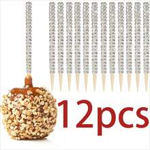 12pcs Shiny Candy Apple Colorful Bamboo Skewers, Caramel Apple Wooden Tip Picks, Fruit Dessert Decoration For Bar, Suitable For Party, Birthday, Wedding Reception, Graduation, Independence Day, Christmas, Dessert Table, Tea Party And Other Occasions - View 11