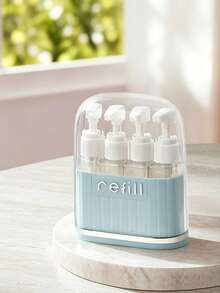 Travel Refillable Bottle Set; 2pcs Or 4pcs Set; Portable Toiletry Dispenser Set; With Labels, Travel Refillable Bottles, For Storing Toiletries; Perfect Gift For Travelers, Holiday Gift, Christmas Gift - Multicolor - View 2