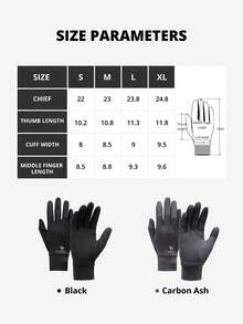 CAMEL CROWN Unisex Winter Touchscreen Gloves, Windproof Warm Heating Gloves, Suitable For Outdoor Hiking, Cycling And Electric Motorcycle Riding - Ink Black - View 6